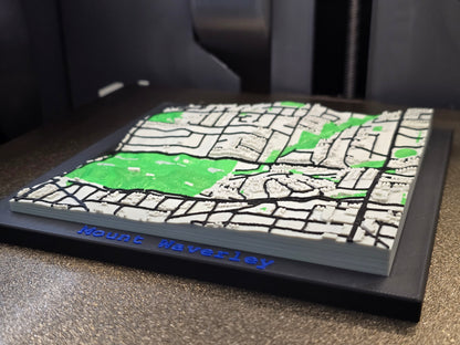 3D Printed Map - 150mm x 150mm