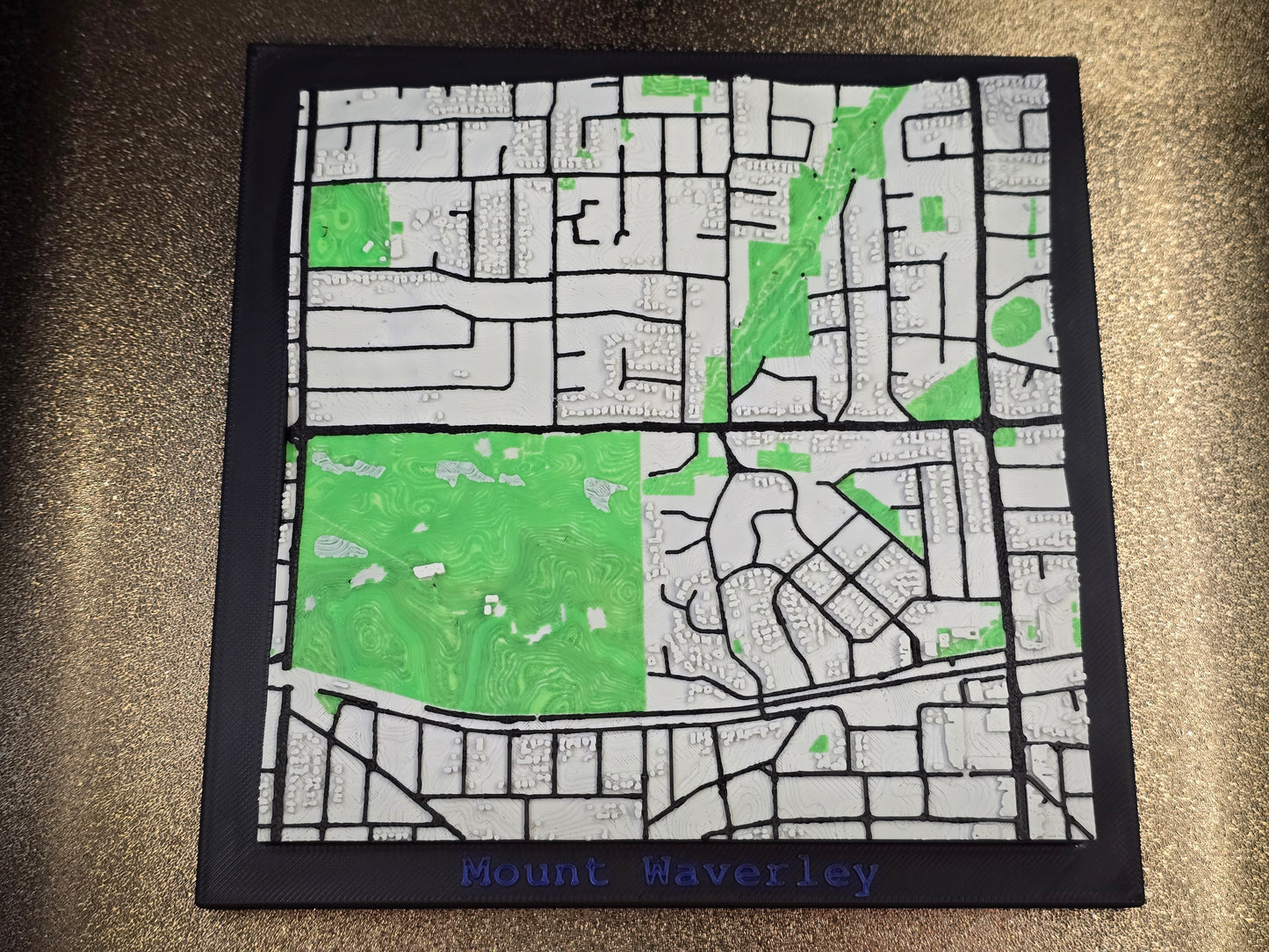 3D Printed Map - 150mm x 150mm